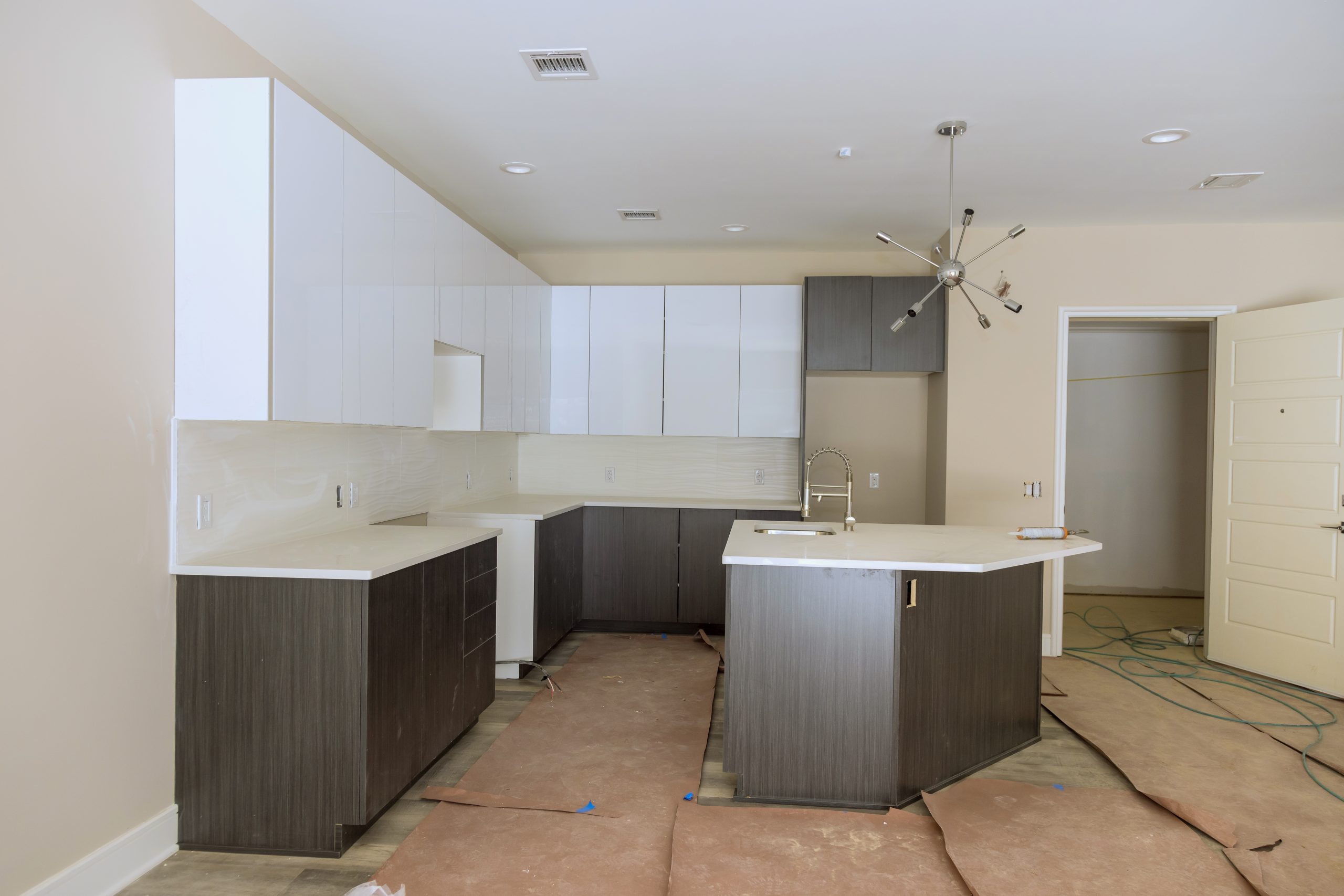 Under,Construction,Is,New,Home,With,Custom,Modular,Kitchen,Comprised